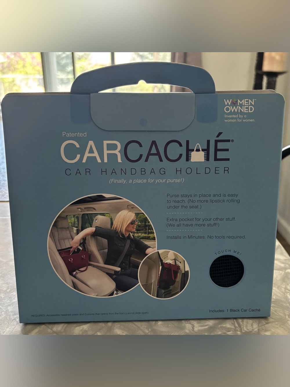 New Car Cache Handbag Holder - Woman Owned - Color Black